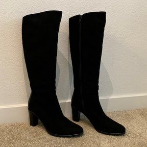 Vero Cuoio Tall Black Suede Boots. (9.5/40.5)